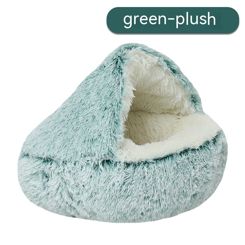 Pet Cat Bed Semi Enclosed Dog House - Image 2