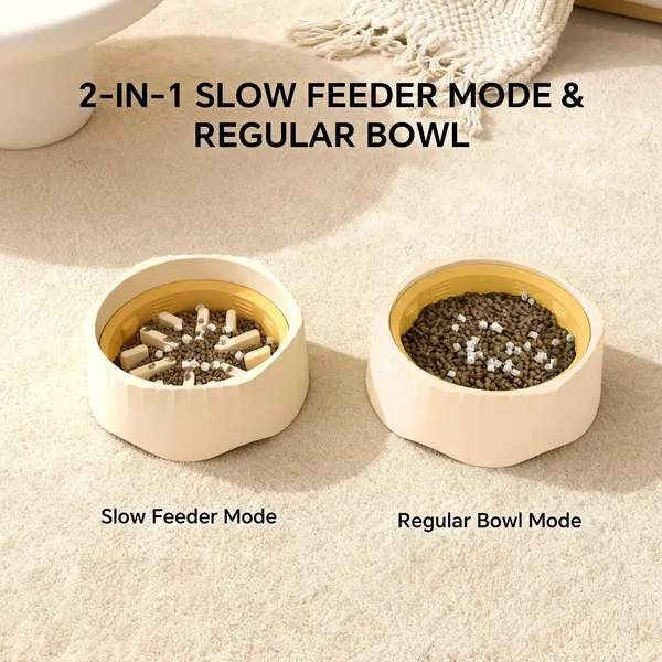 Pink-Dual-purpose Slow Food Bowl, Fast&slow Food Can Be Freely Switched To Adapt To Different Pet Eating Habits, Cross-border Hot Selling Pet Supplies - Image 5