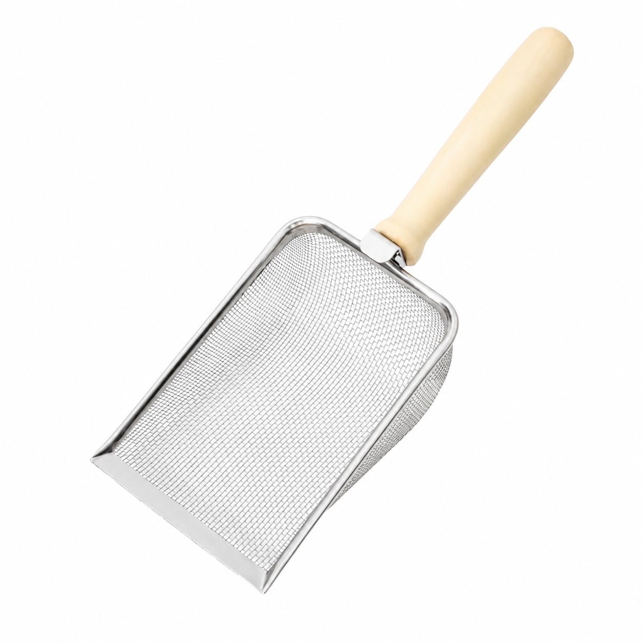 Stainless Steel Cat Litter Scoop With Fine Mesh Sifter, Durable Metal Litter Scooper With Ergonomic Wooden Handle, Heavy Duty Kitty Litter Shovel For Easy Cleaning - Image 9