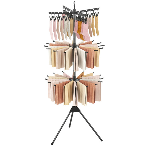 3-Tier Foldable Tripod Clothes Drying Rack With 24 Clips & 32 Rods, 70 Space Saving Laundry Dryer - Image 5