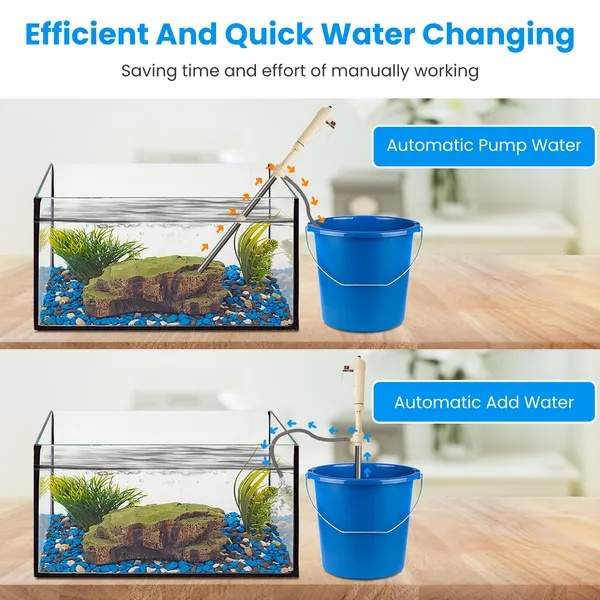 Multifunctional Electric Aquarium Gravel Cleaner Kit Length Adjustable Automatic Fish Tank Vacuum Cleaner - Image 2