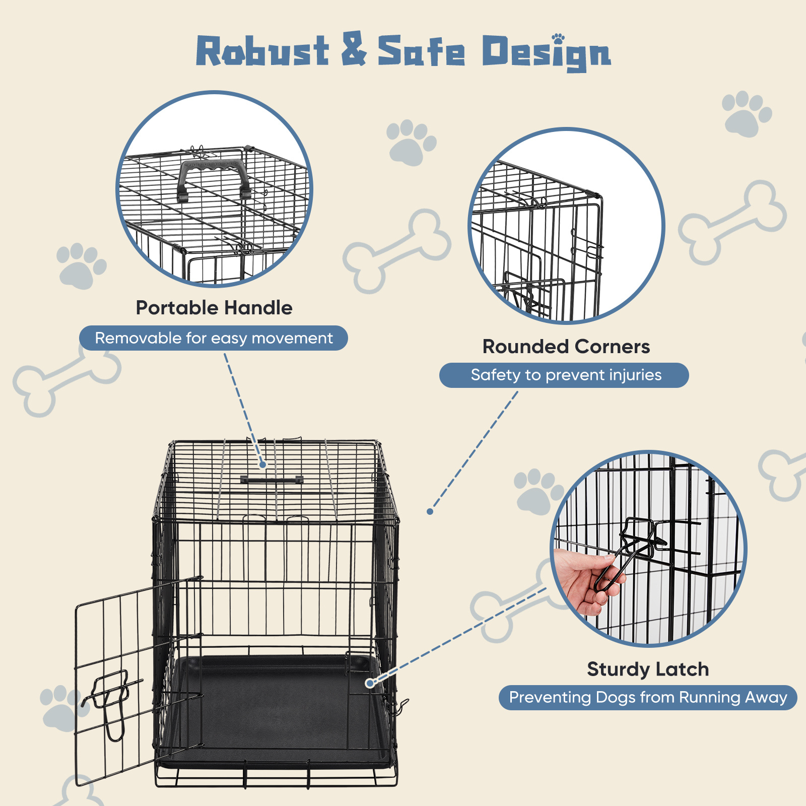24-30 Inch Single Door Dog Cage - Image 6