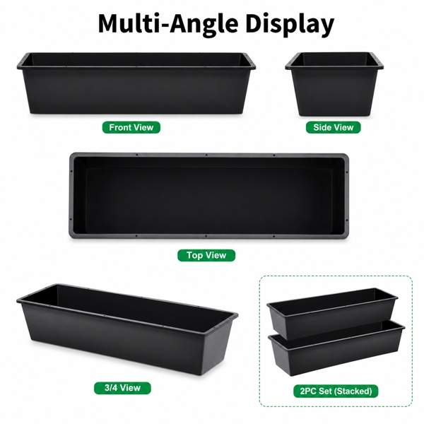 2-piece Dual-purpose Plastic Livestock Feed Trough Suitable For Daily Feeding Of Horses, Goats, Pigs And Other Animals Widely Adaptable To Home Backyards, Pastoral Fences, Livestock Sheds And Other - Image 8