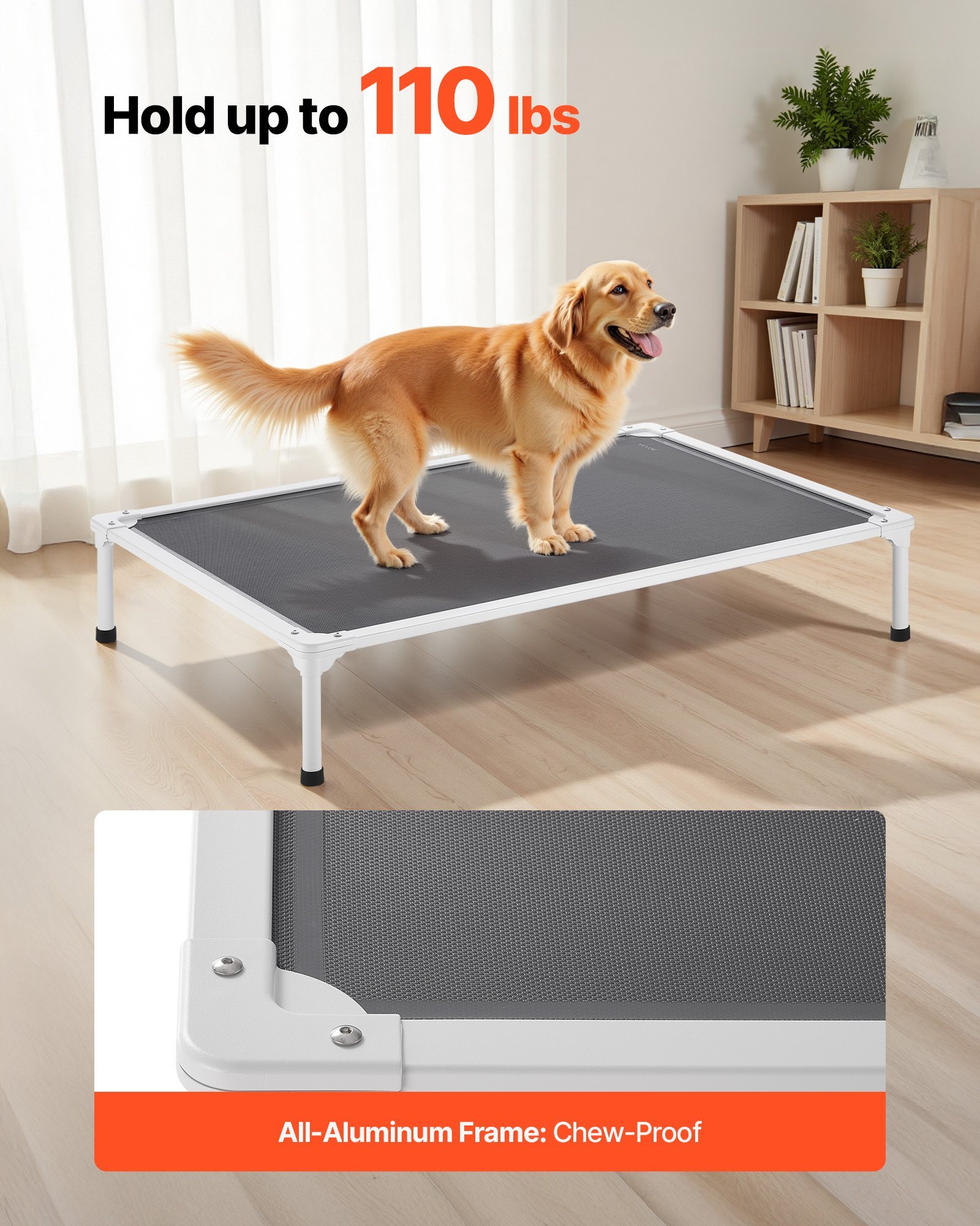 Elevated Dog Bed For Large Dog Portable Raised Dog Cot With Teslin Mesh XL - Image 3