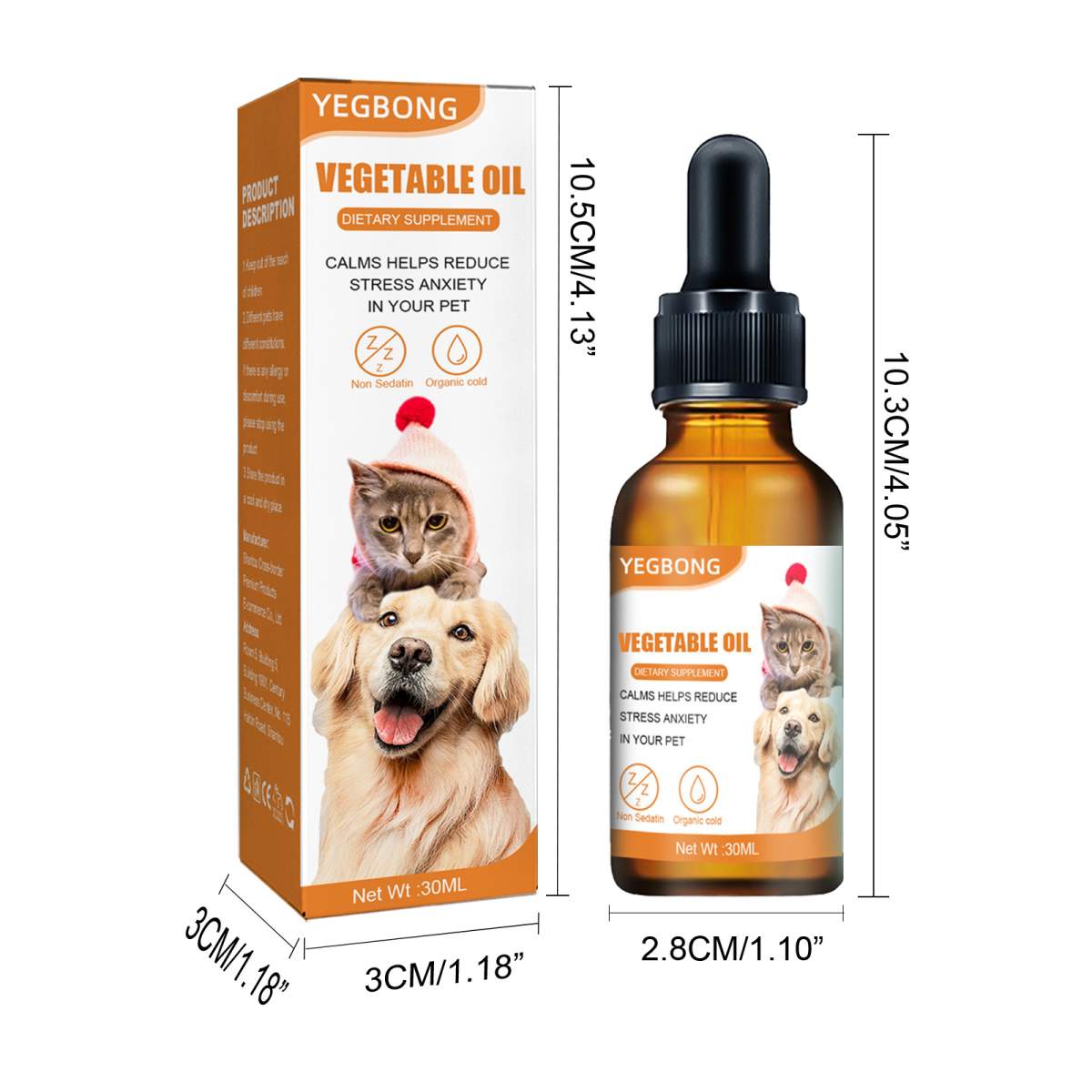 Pet Calming Hemp Oil For Dogs & Cats, Natural Anxiety Relief Supplement, Improve Appetite & Support Pet Health, 30ml - Image 3