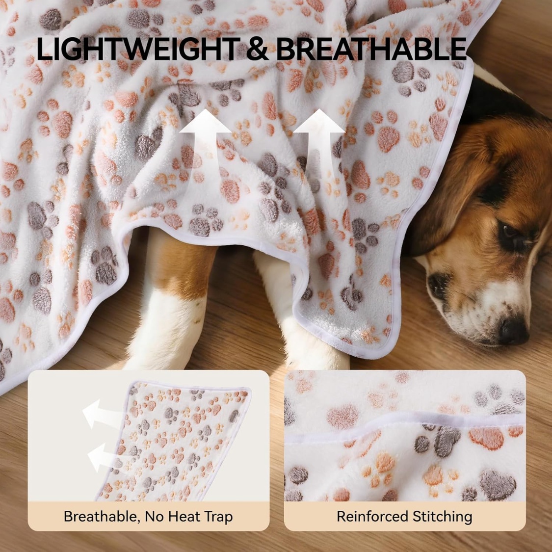 1 Pack 3 Blankets Super Soft Fluffy Premium Fleece Dog Blankets For Puppy Cat Pet Blanket Flannel Throw Warm Sleep Dog - Image 5