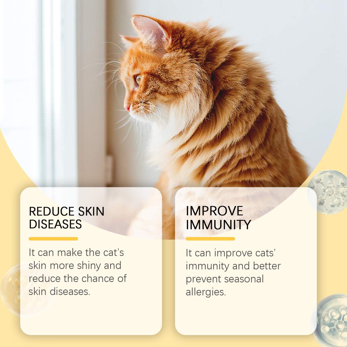 Cat 3 Fish Oil Tablets, Multivitamin Skin & Coat Supplement For Cats, Support Immune, Heart & Bone Health, 60 Chewable Tablets - Image 8