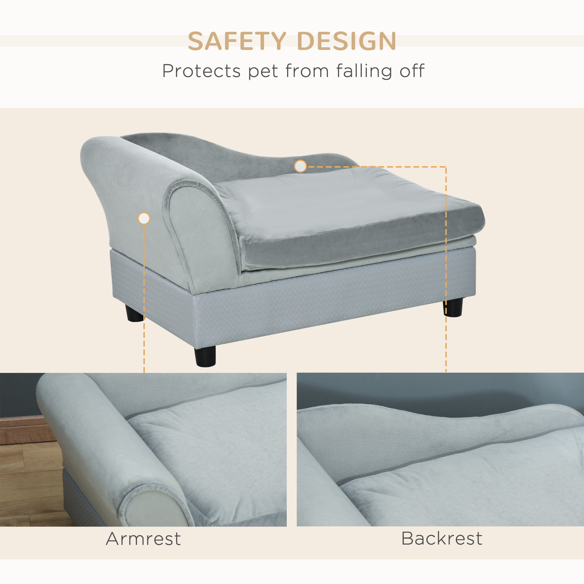 Luxury Fancy Dog Couch With Hidden Storage - Image 2