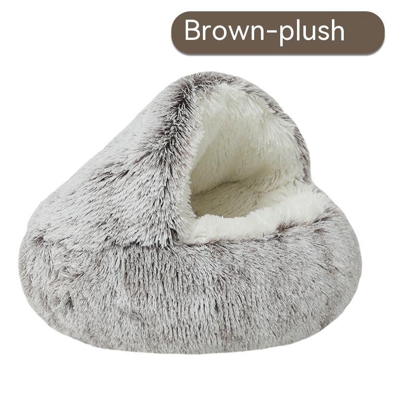 Pet Cat Bed Semi Enclosed Dog House - Image 10