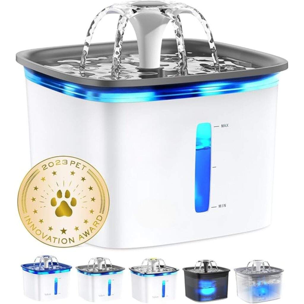 Innovation Award Winner 95oz Pet Fountain, Automatic Cat Water Fountain Dog Water Dispenser With Replacement Filters For Cats, Dogs, Multiple Pets