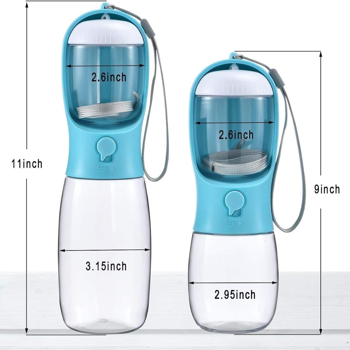 Portable Dog Water Bottle With Food Container & Filter, Travel Drinking Bottle For Pets - Image 2