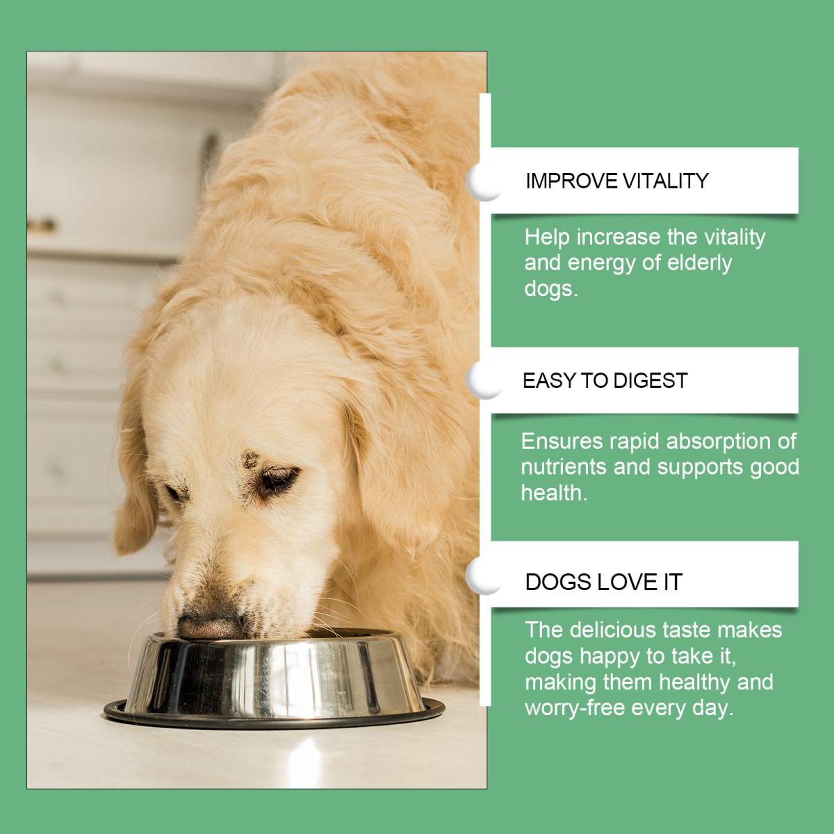 Senior Dog Vitamin Tablets, Multivitamin Supplement For Older Dogs, Support Immunity, Eyes, Skin & Bone Health, 80 Chewable Tablets - Image 5