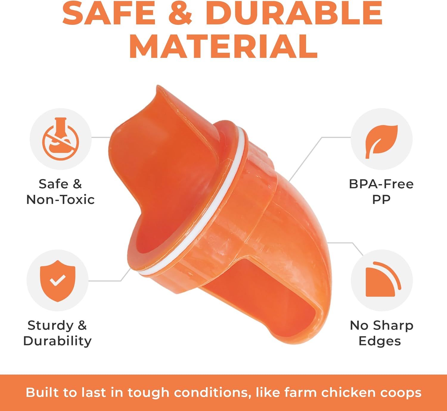 Durable Chicken Feeder Rain Proof Poultry Feeder Port Gravity Feed Kit For Buckets, Barrels, Bins, Troughs, Easy Clean - 6 Pack With Hole Saw For Easy Installation - Image 6
