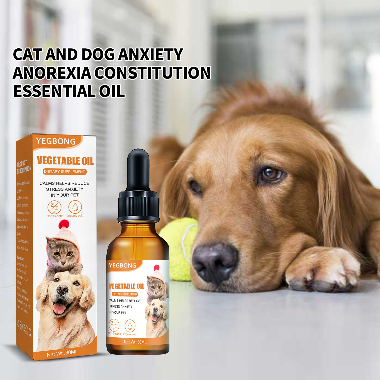 Pet Calming Hemp Oil For Dogs & Cats, Natural Anxiety Relief Supplement, Improve Appetite & Support Pet Health, 30ml - Image 5