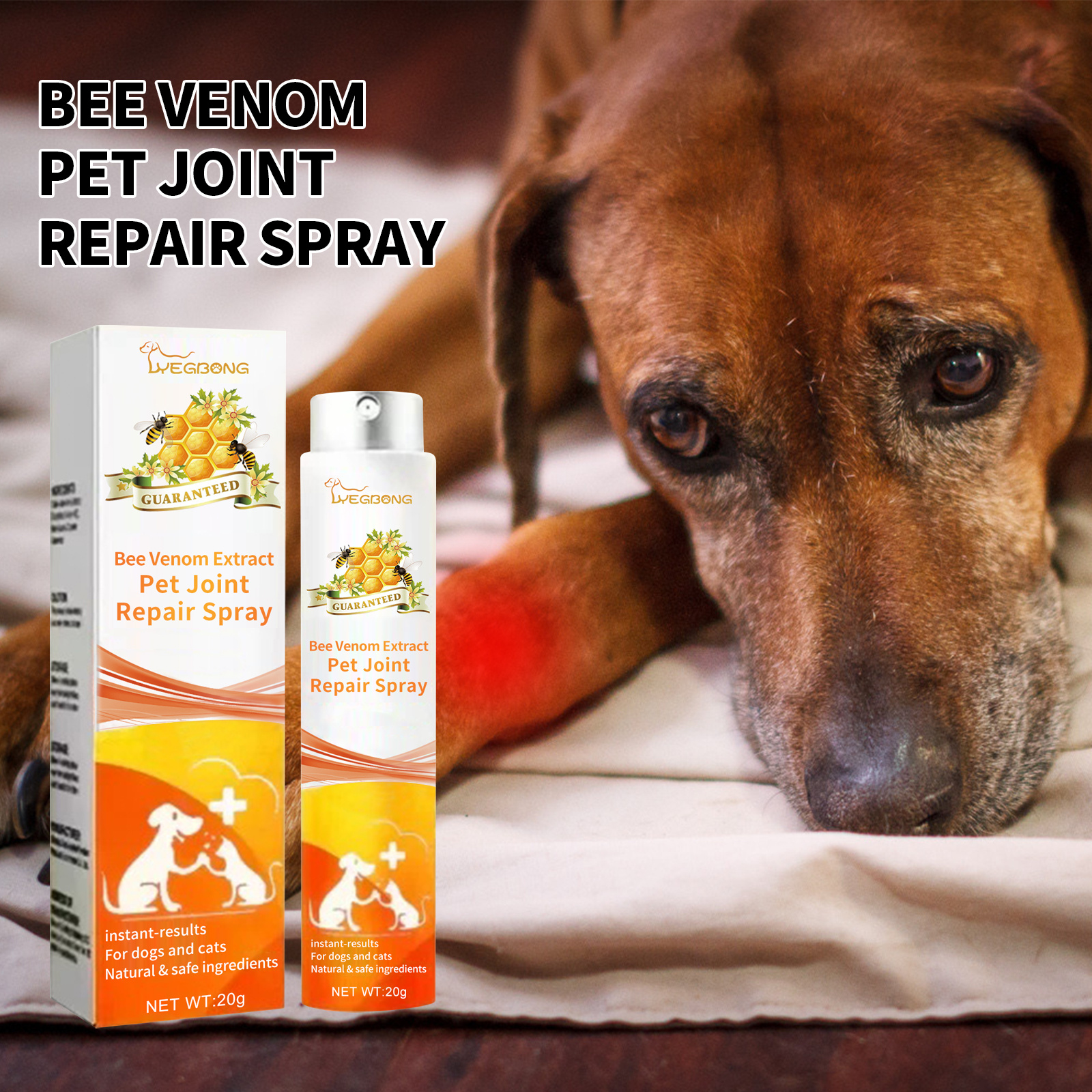 Bee Pet Joint Repair Spray, Joint Support Supplement For Dogs & Cats, Relief Joint Swelling & Discomfort, Improve Mobility - Image 4