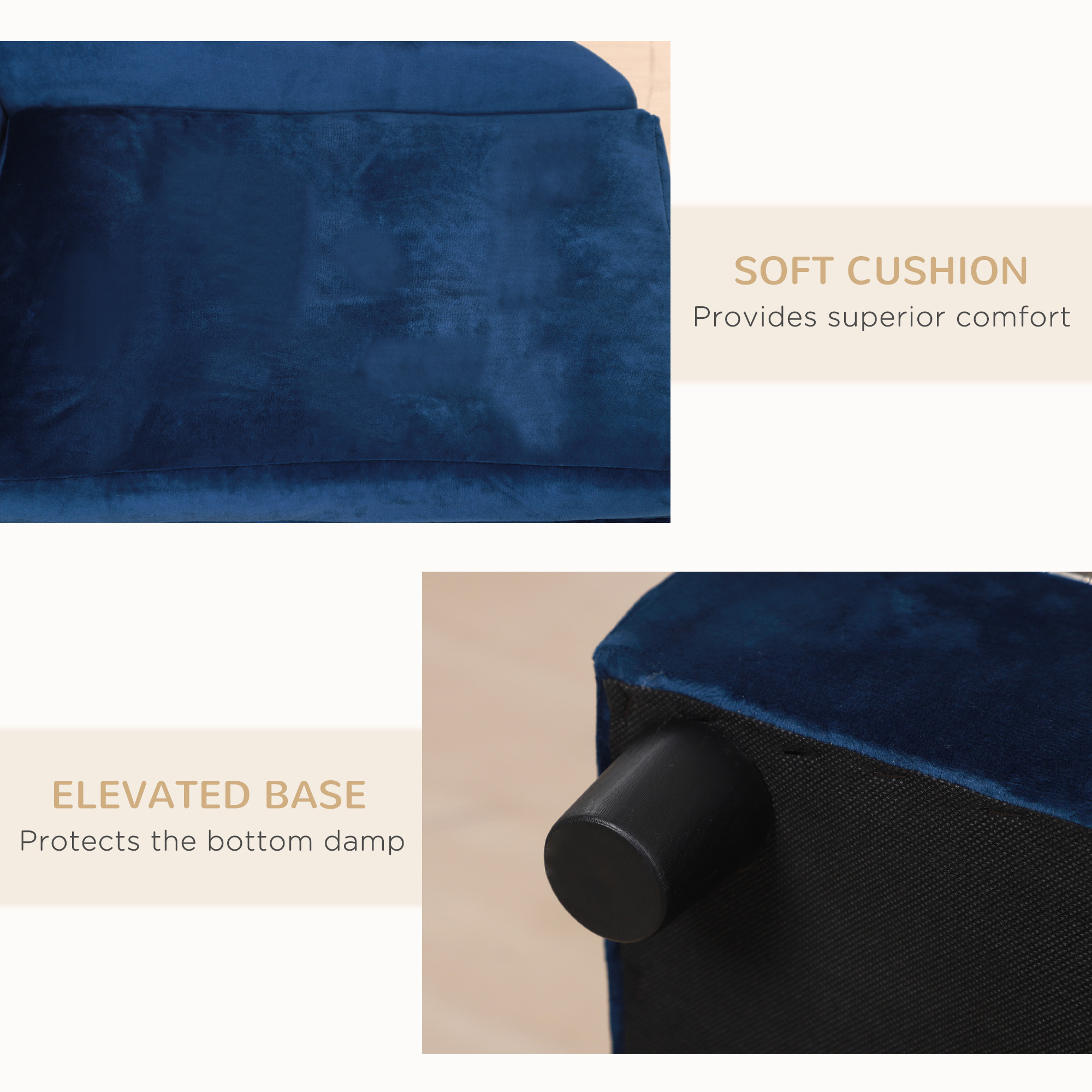 Pet Sofa Bed Couch with Storage, Pet Sofa for Cats and Small Dogs - Image 7