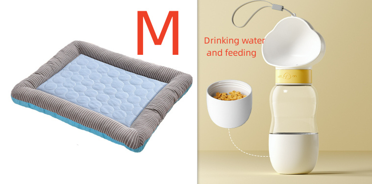 Pet Cooling Pad Bed For Dogs Cats Puppy Kitten Cool Mat Pet Blanket Ice Silk Material Soft For Summer Sleeping Blue Breathable - Image 2