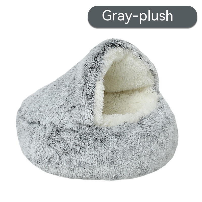 Pet Cat Bed Semi Enclosed Dog House - Image 5