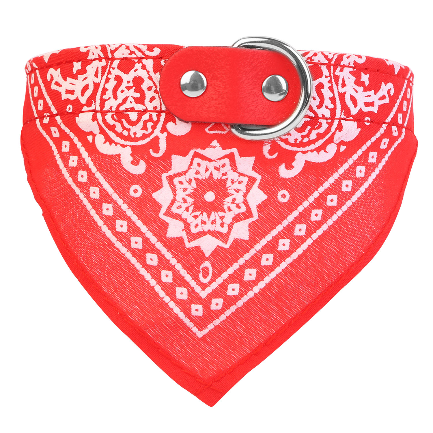 1Pc Adjustable Bandana Leather Pet Collar Triangle Scarf - Image 8