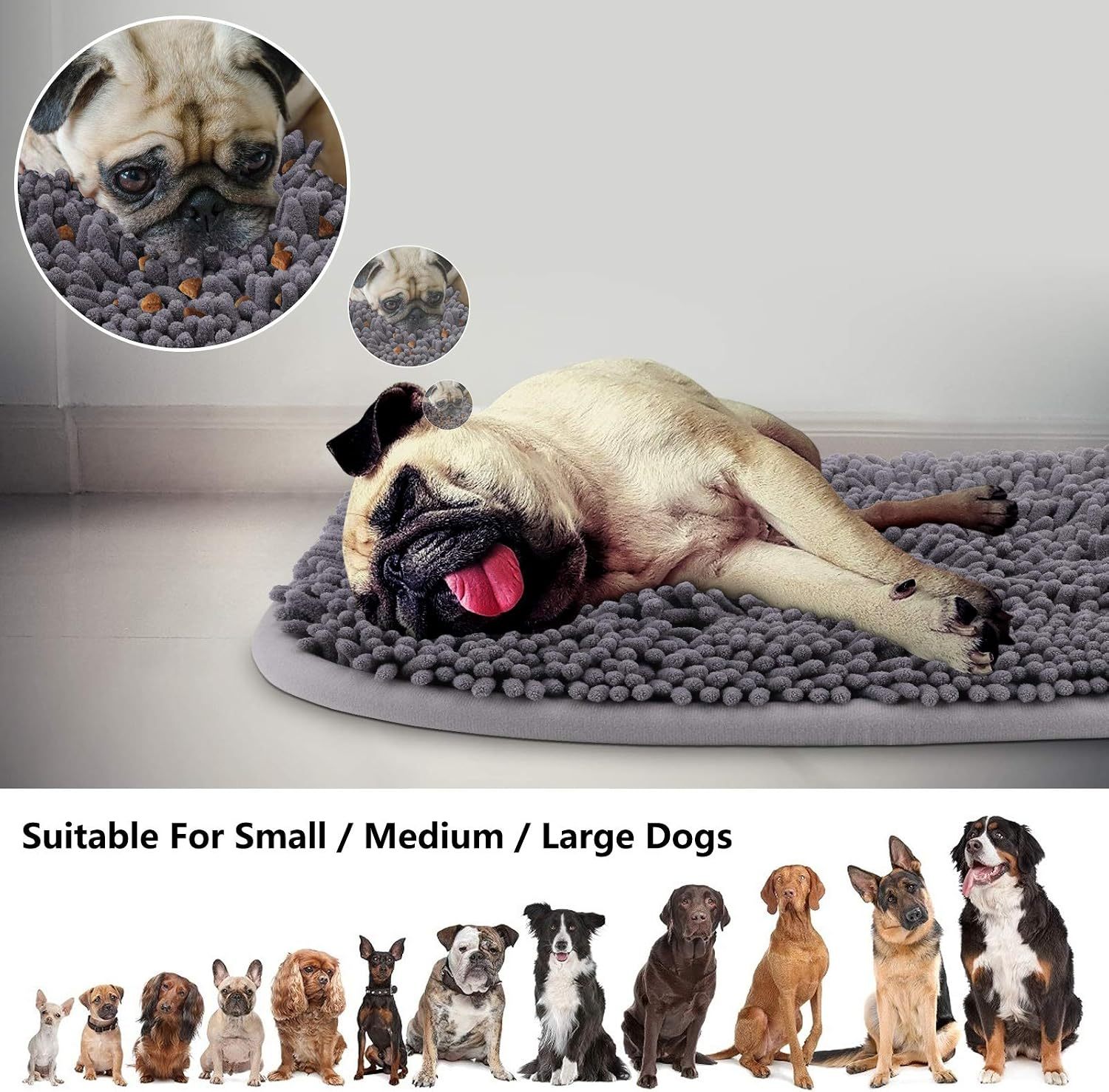 Snuffle Mat For Dogs, Interactive Puzzle Feeding Toy For Pets, Slow Feeding Game And Nose Work Activity For Mental Stimulation - Image 3