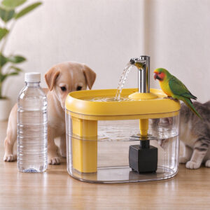 2.5L Pet Water Fountain, Automatic Circulating Cat Water Dispenser With Transparent Water Tank, Quiet Drinking Water Bowl For Cats And Small Dogs
