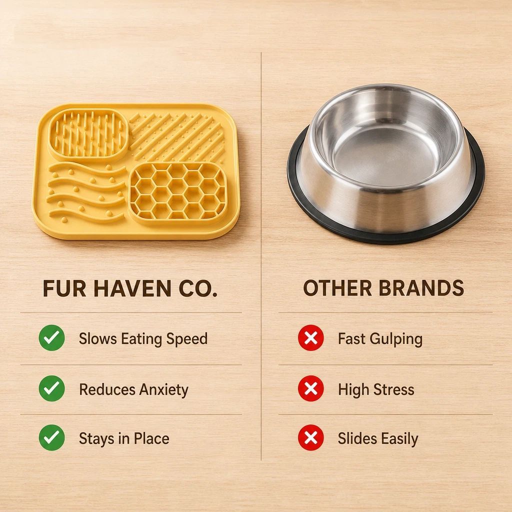 Silicone Pet Licking Mat, 4 Zones Slow Feeder Mat With Strong Suction Cups For Dogs & Cats, Anxiety Relief Lick Pad For Bathing, Grooming & Feeding - Image 3