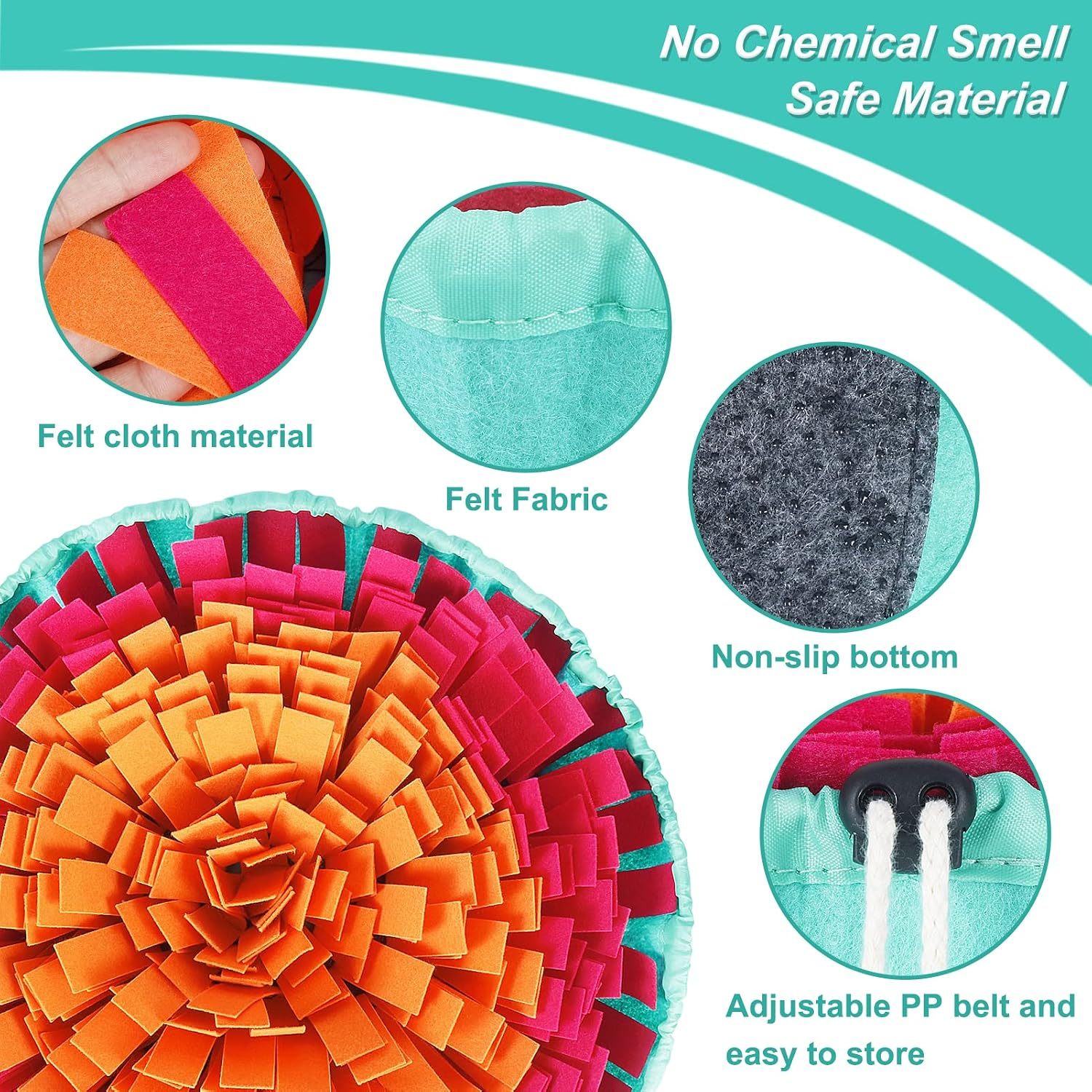 Snuffle Mat For Dogs, Interactive Sniffing Mat For Slow Feeding, Natural Foraging, Digging Play And Mental Stimulation - Image 5