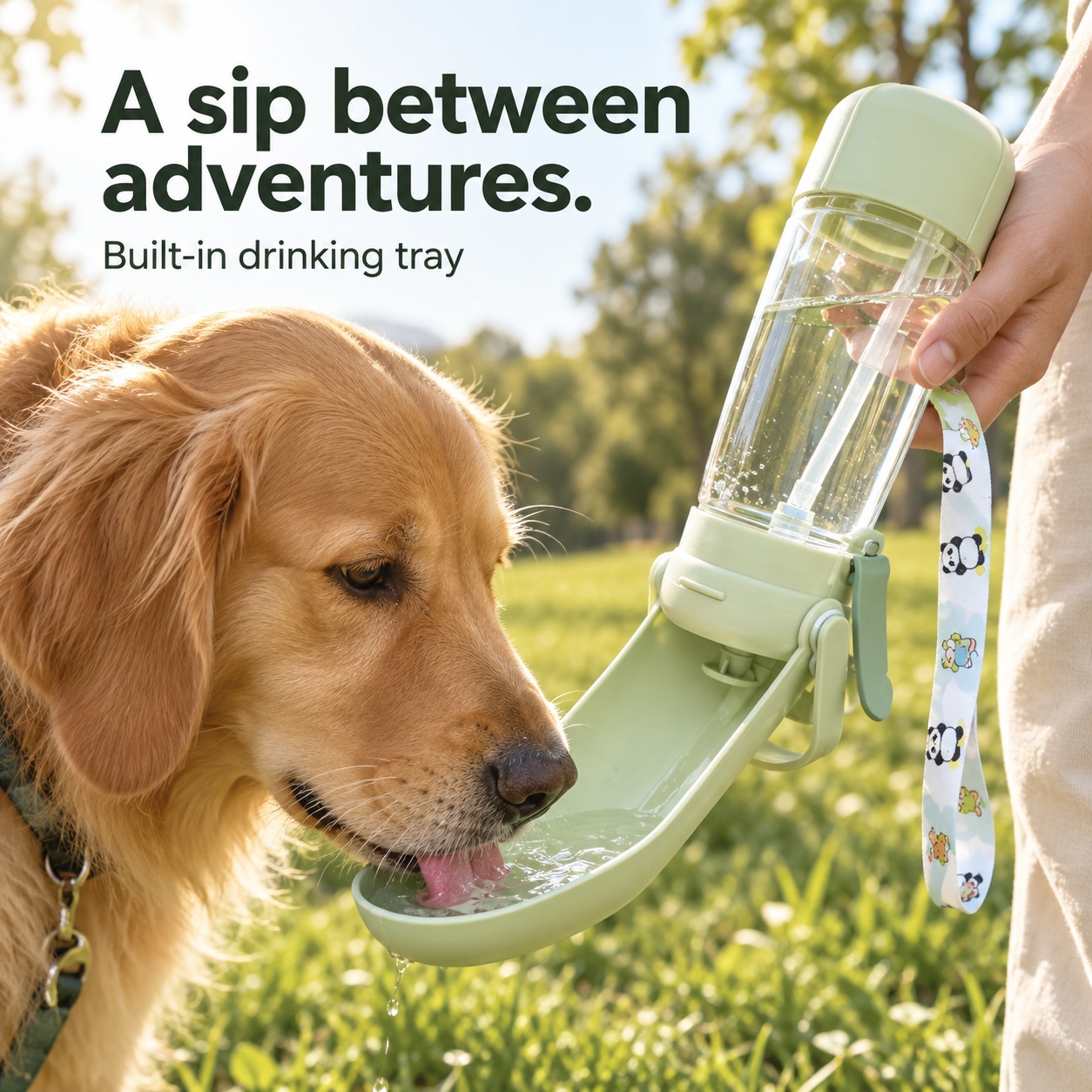 3in1 Dog Water Bottle With Mist Sprayer & Food Storage, Portable Pet Travel Water Dispenser For Walking Hiking Camping - Image 3