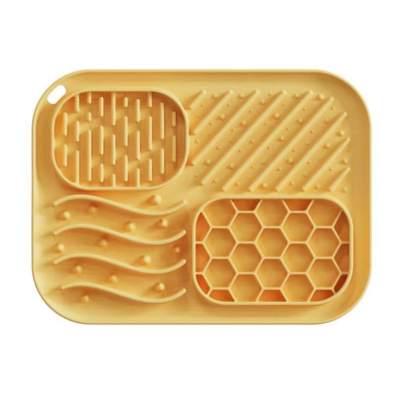Silicone Pet Licking Mat, 4 Zones Slow Feeder Mat With Strong Suction Cups For Dogs & Cats, Anxiety Relief Lick Pad For Bathing, Grooming & Feeding - Image 4
