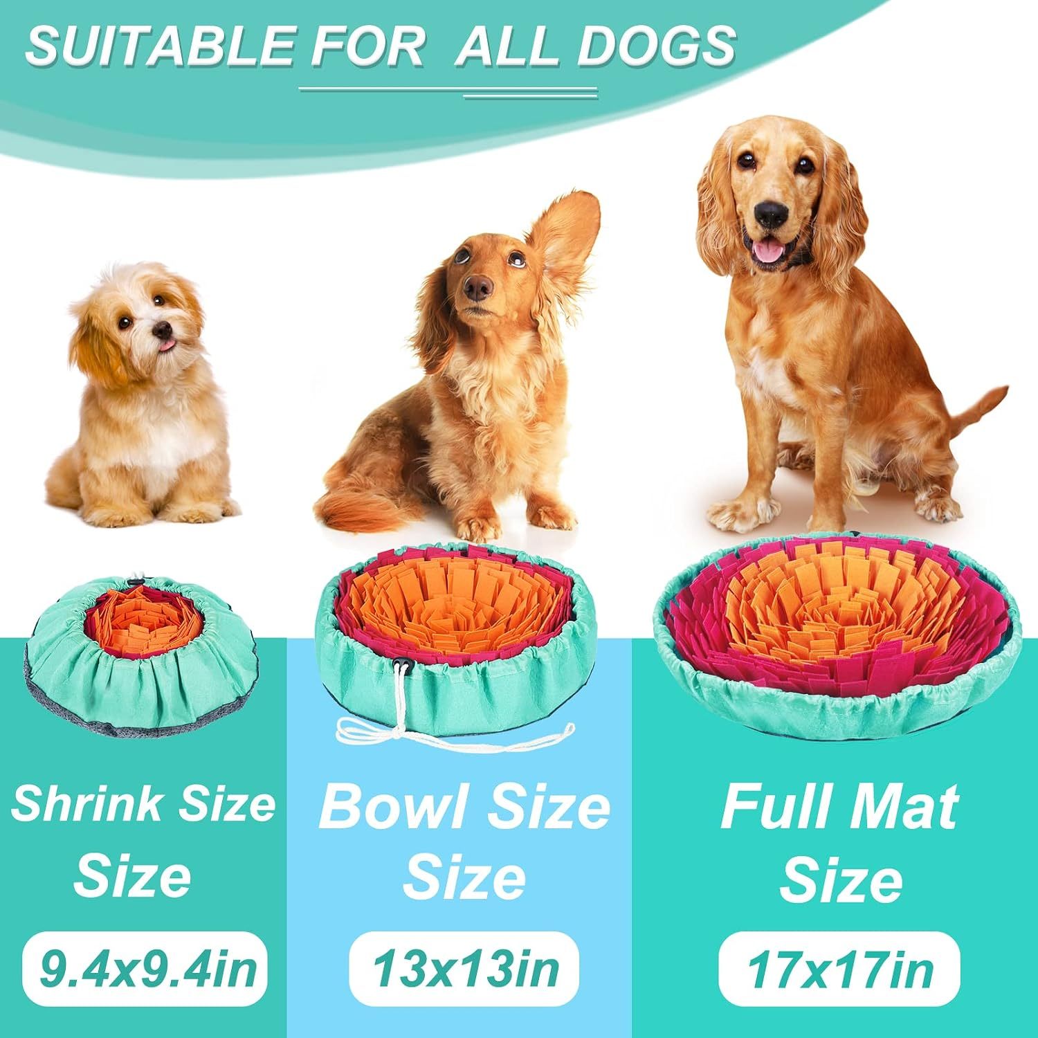 Snuffle Mat For Dogs, Interactive Sniffing Mat For Slow Feeding, Natural Foraging, Digging Play And Mental Stimulation - Image 4