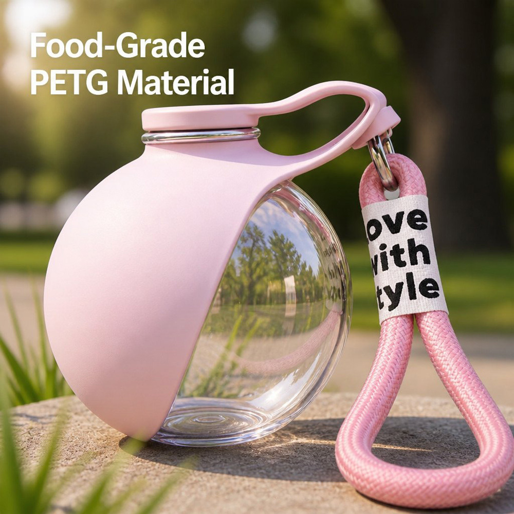 Portable Dog Water Bottle, 285ml BPA Free PETG Pet Travel Water Bottle With Foldable Silicone Bowl, Leak Proof Hands-Free Collar Clip Design For Small Dogs Walking Hiking Camping - Image 7