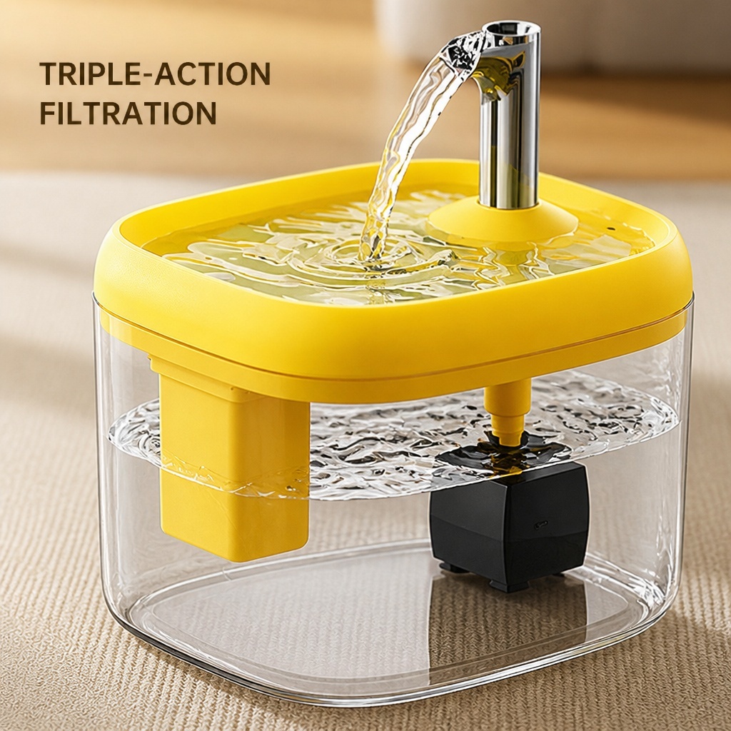 2.5L Pet Water Fountain, Automatic Circulating Cat Water Dispenser With Transparent Water Tank, Quiet Drinking Water Bowl For Cats And Small Dogs - Image 6